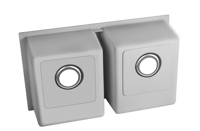 Square Single Bowl Undermount Stainless Steel Kitchen Sink Easy Cleaning