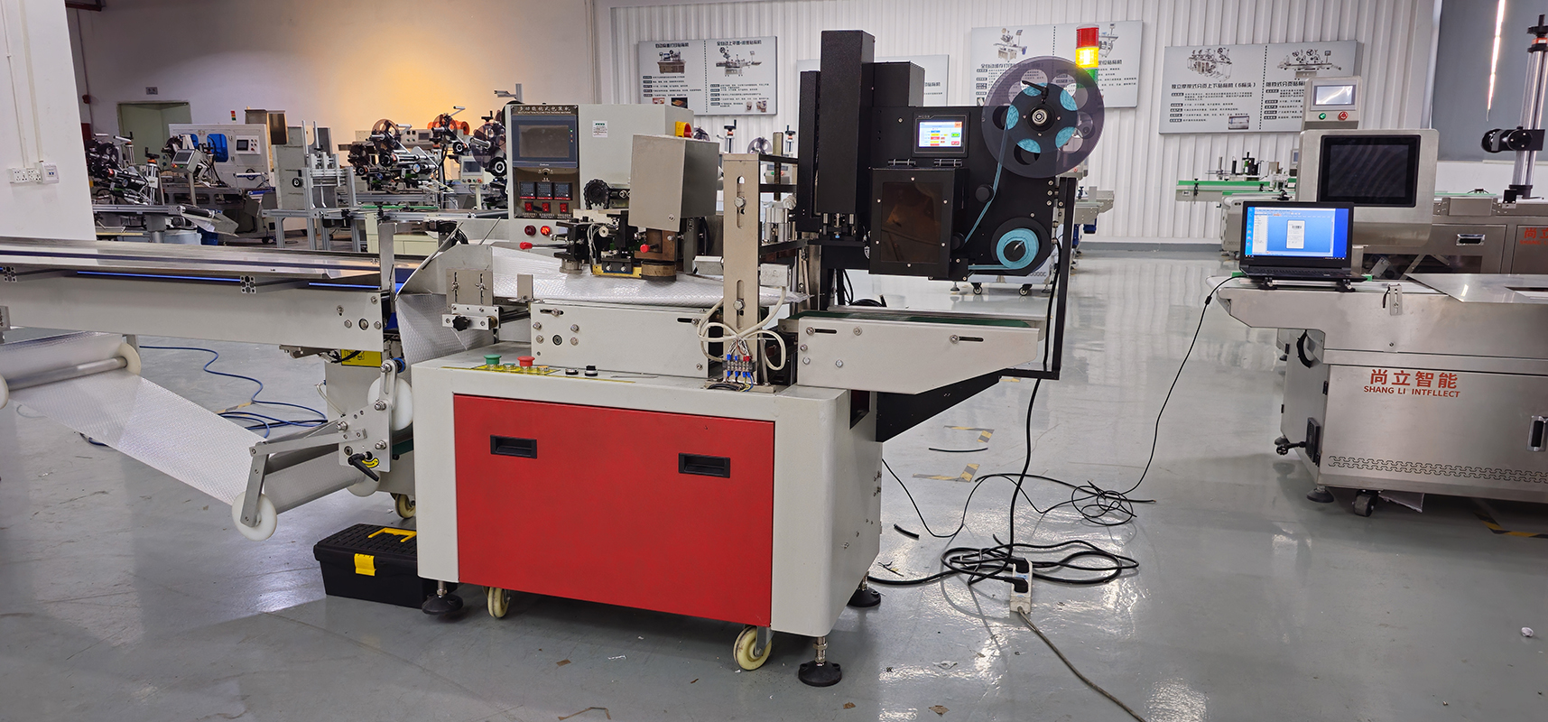 PLC Controlled Bubble Bag Sealing Labeling and Packing Production Line for Farms
