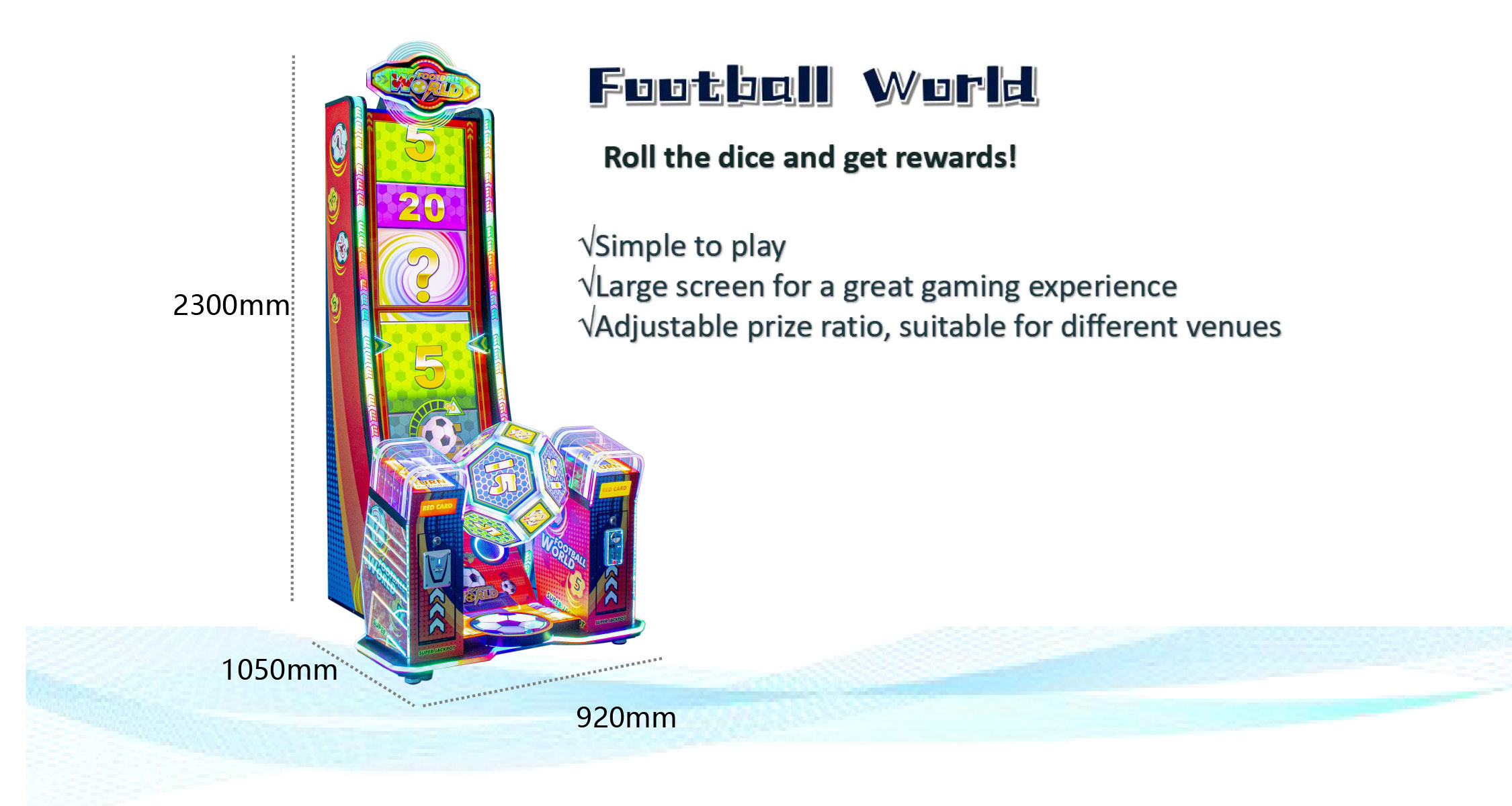 Rolling Dice Arcade Video Ticket Redemption Game Machine For Game Hall Amusement