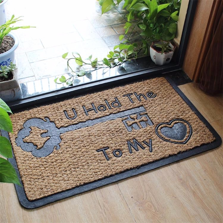 Simple Large Front Door Welcome Mats Non Bruch Rubber Slip Resistance