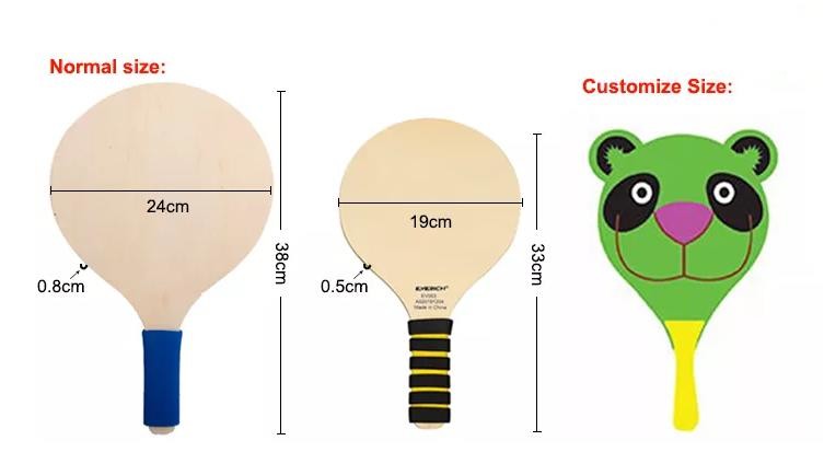 OEM Cotton Wood Beach Racket EVA Beach Tennis Racket
