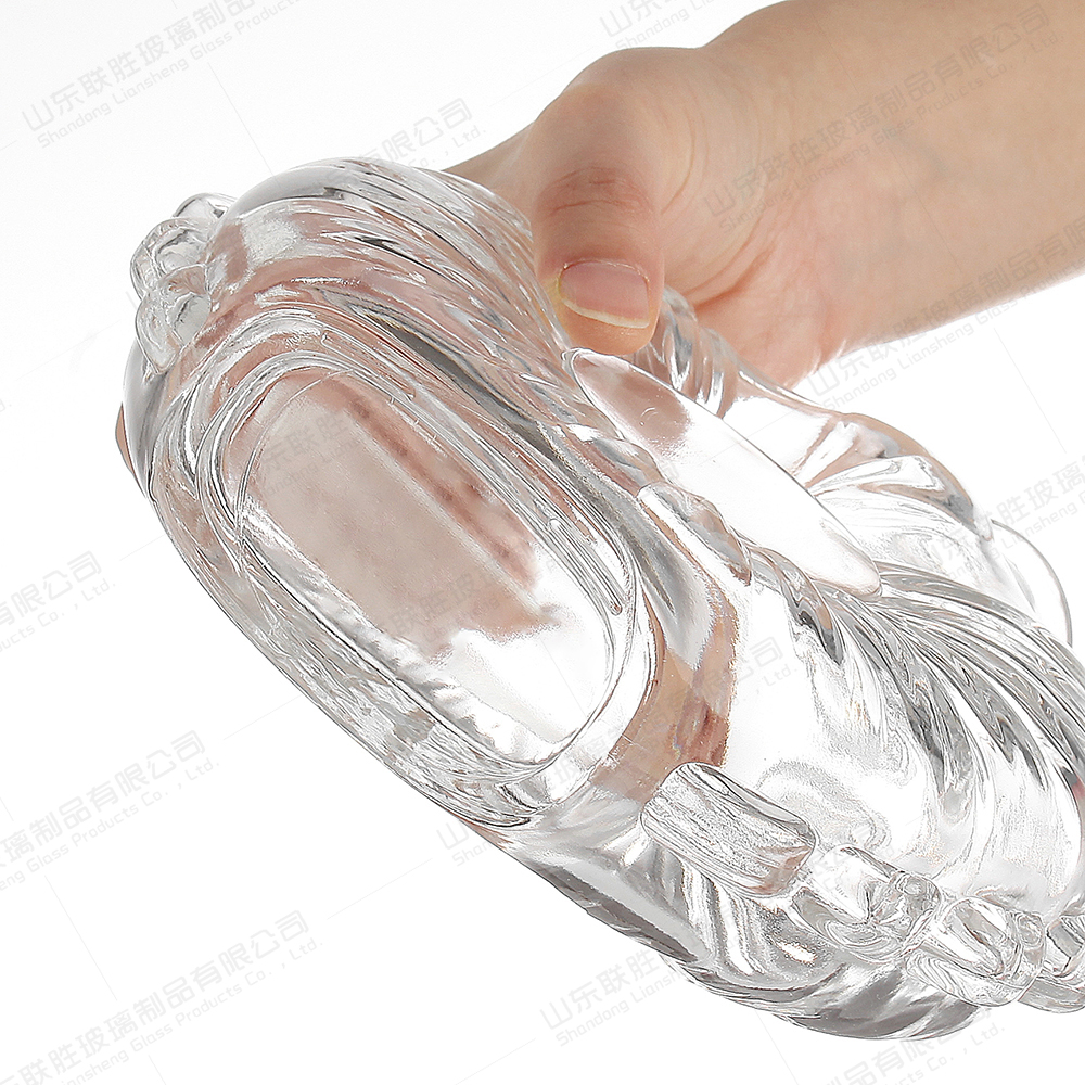 700ml Glass Vodka Bottle with Clear Round Shape and Glass Collar Material