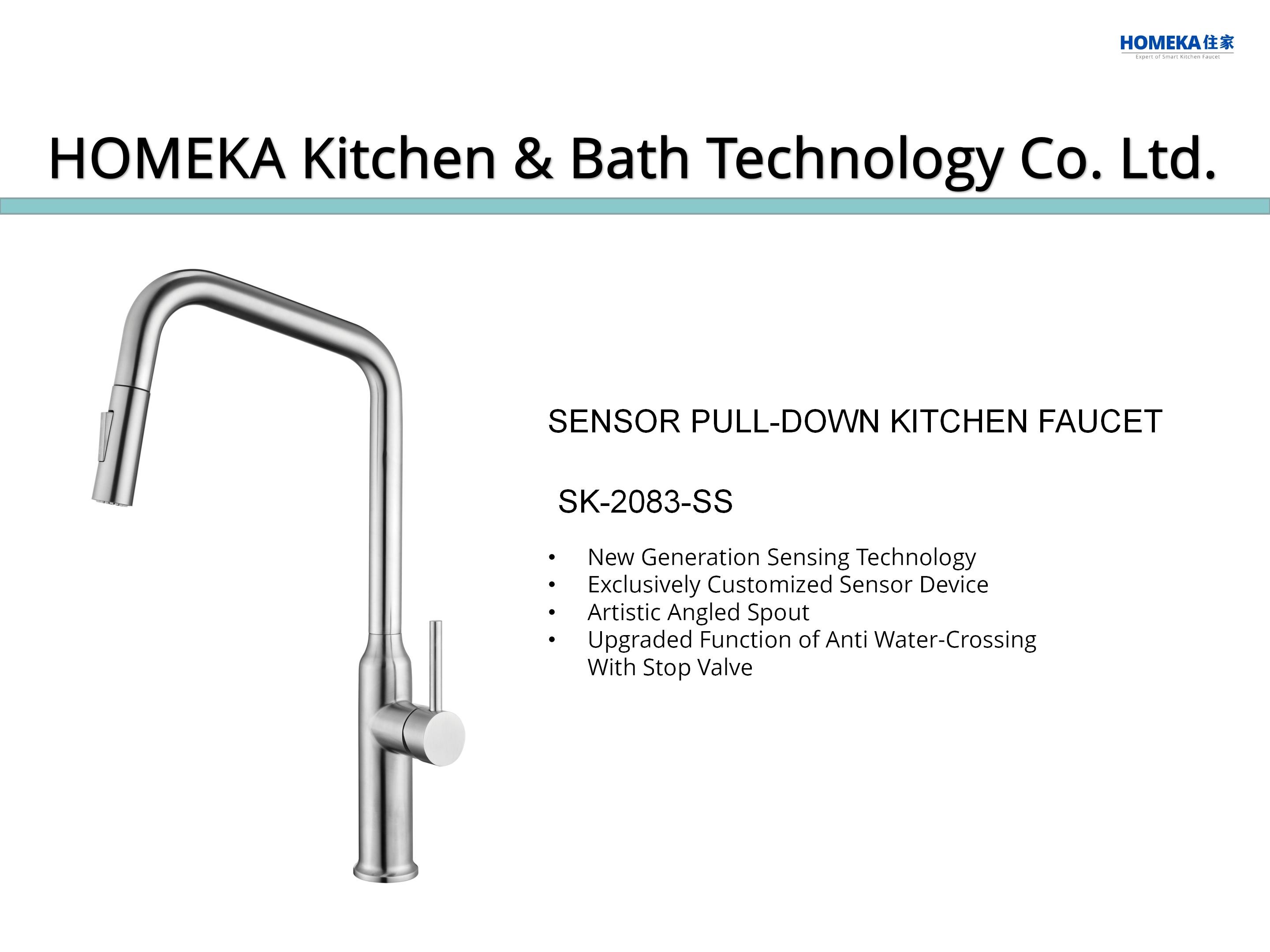 Infrared Sensor Kitchen Basin Taps Brushed Nickel SUS304 Stainless Steel