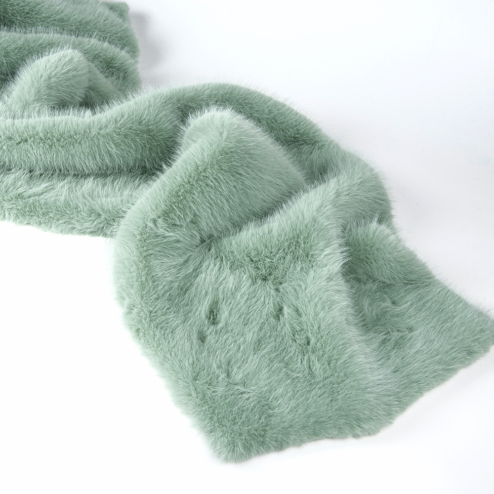 Soft and Cozy 100% Polyester Tricot Knitted Brushed Faux Fur Fabric for Ladies Coat