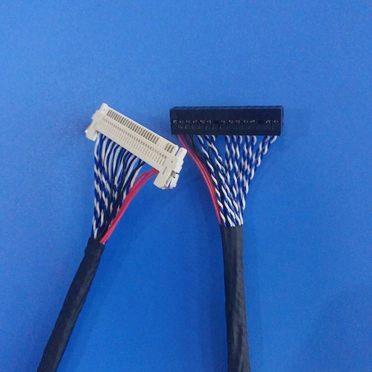 Lvds 30 Pin Connector Cable , Lvds Cable 30 Pin FI - X30HL Wire Harness For AUO Display