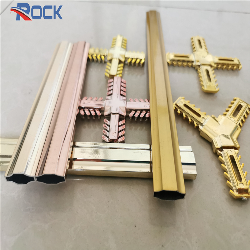 Customized Y Shape Plastic Corner Connector Aluminium Georgian Bar Accessories