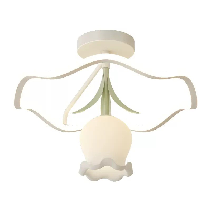 Design Sense Valley Cream Lily LED Ceiling Light For Living Room Bedroom