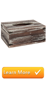 rustic wood rectangular tissue box cover holder bathroom tissues dispenser