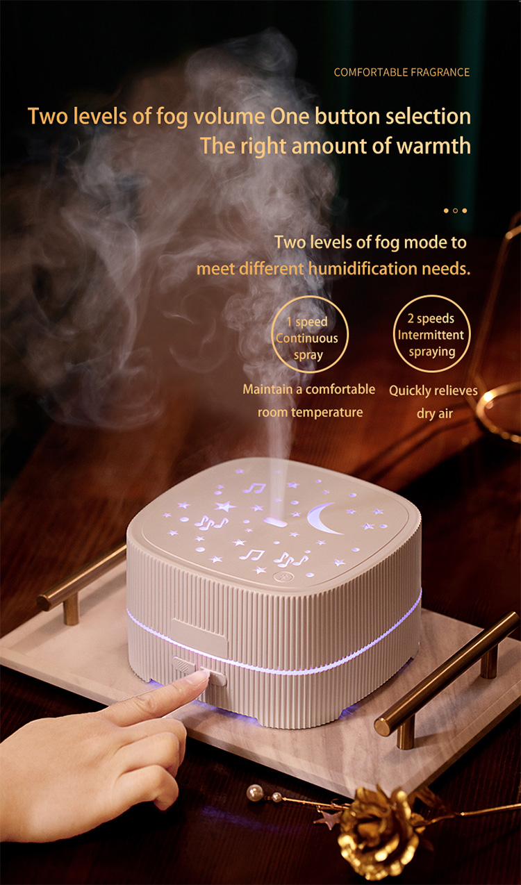 HOMEFISH Bluetooth Music LED Light Essential Oil Diffusers Aroma Diffuser Humidifier 500ML