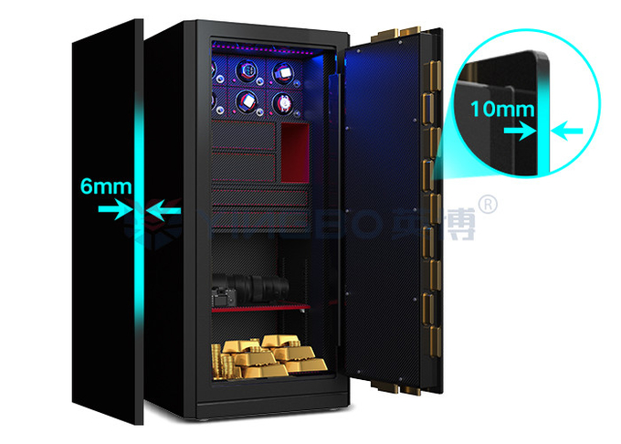 H1280mm Jewelry Box Safe Biometric Fingerprint Lock Watch Winder Safe