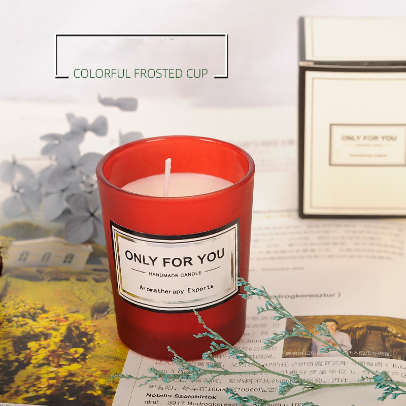 Tapered Jar Soy Wax Candles , smokeless scented candles 80mm Size