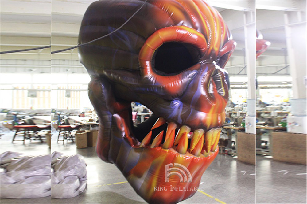 Giant Inflatable Skull Entrance Halloween Decoration Inflatable Devil Skeleton Skull Head For Club Party