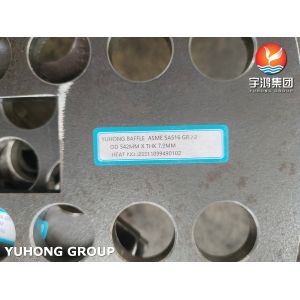 ASME SA516 Gr.70 Heat Exchanger Baffle Heat Exchanger Components