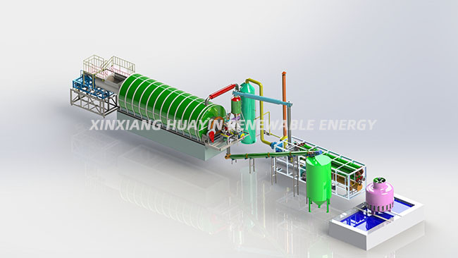 Batch Type Small Pyrolysis Plant Huayin Waste Plastic Scrap To Fuel Oil