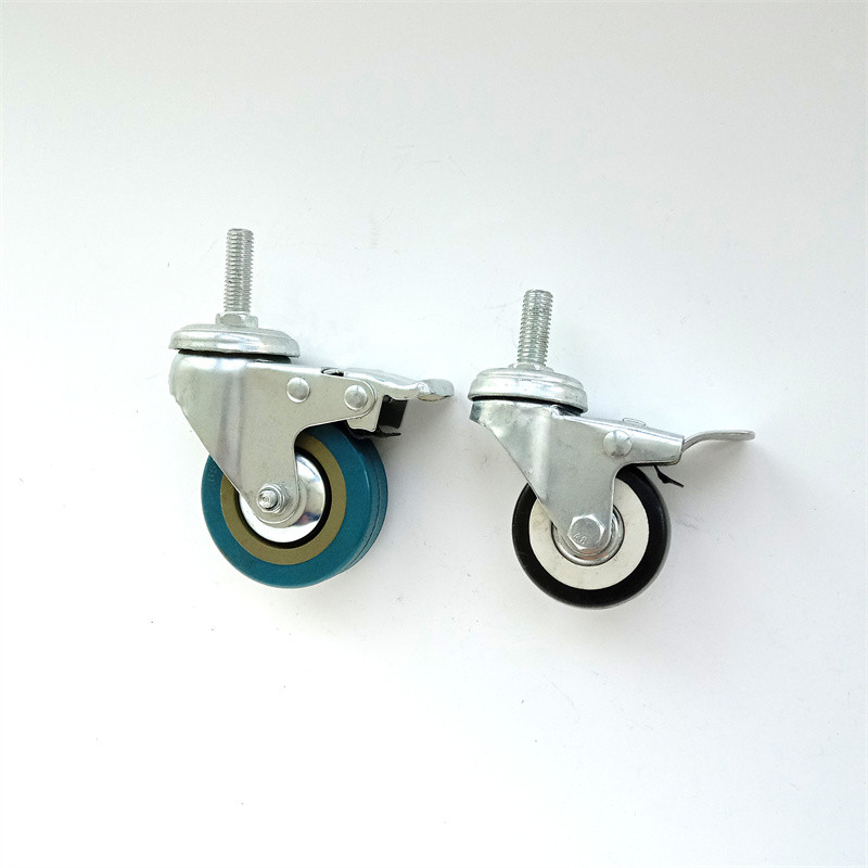 4 inch 5 inch Heavy Duty Industrial Caster Wheels Rubber Swivel Thread Furniture Castors Wheels
