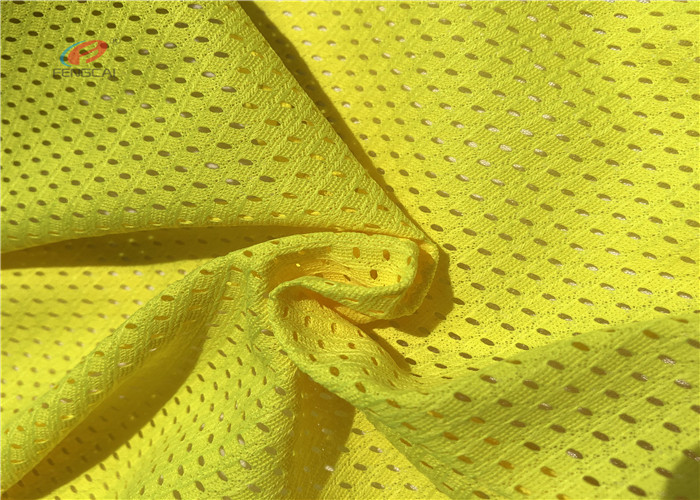 120GSM Yellow Color Fluorescent Material Fabric For Fashion Traffic Safety Clothing