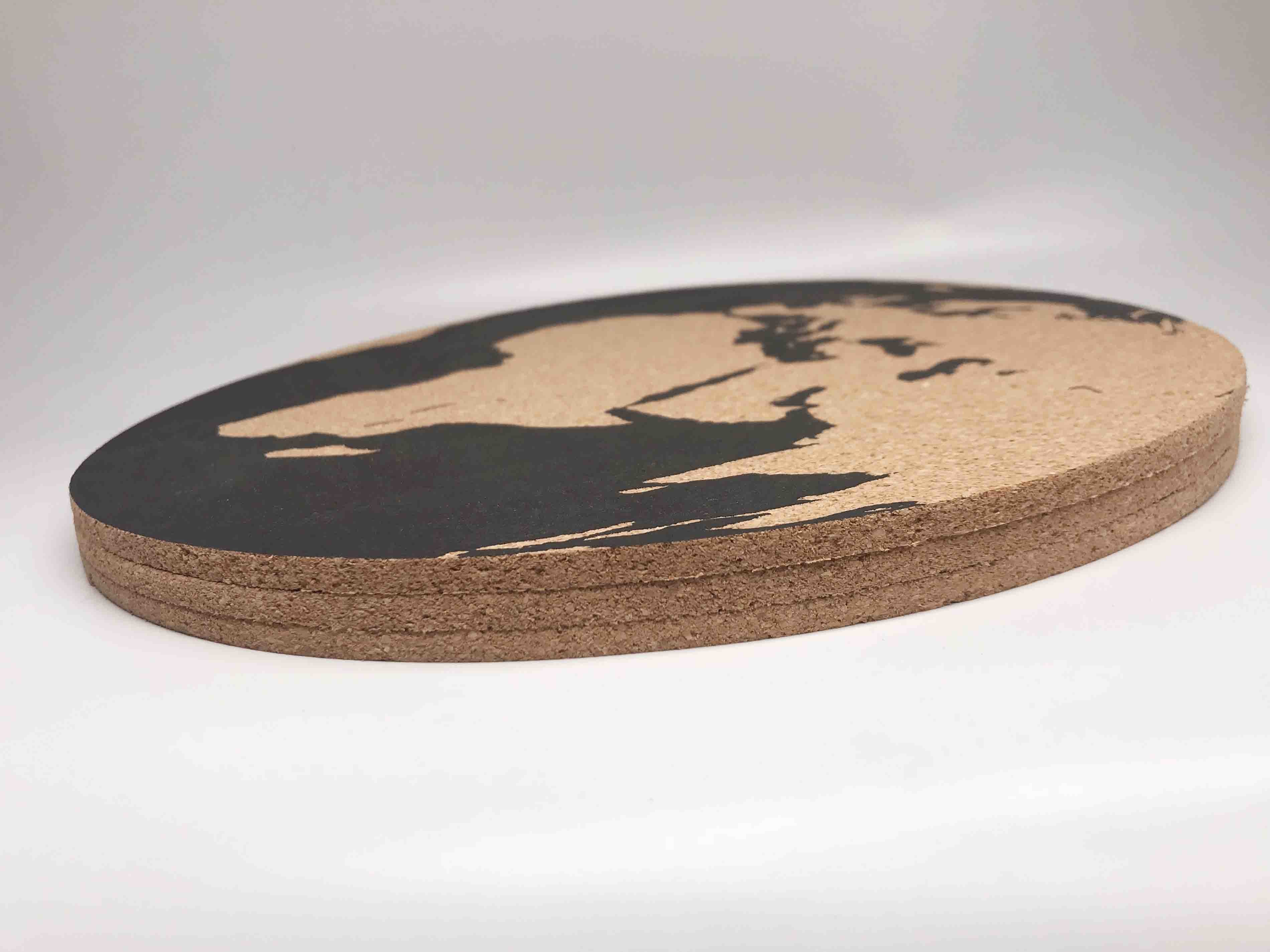 Waterproof Circle World Map Pin Boards Dia30cm Thick 0.5cm