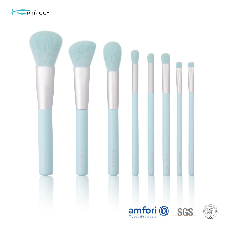 Wooden Handle BSCI 8pcs Private Label Makeup Brush Set