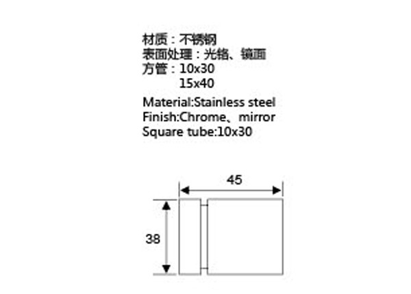 Furniture Accessories Glass Door Fitting Adopted Advanced Surface Treatment