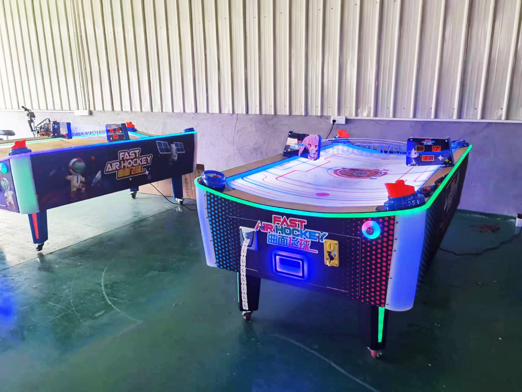 Indoor Sport Coin Operated Air Hockey Table Machine 220V Customized