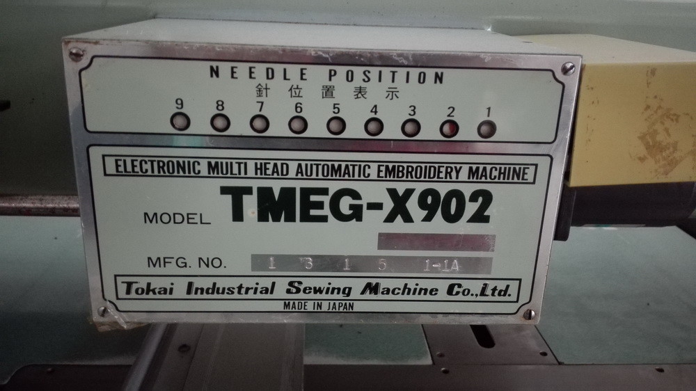 Multi Needle Used Tajima Embroidery Machine 2 Heads 9 Needles 3 Phases