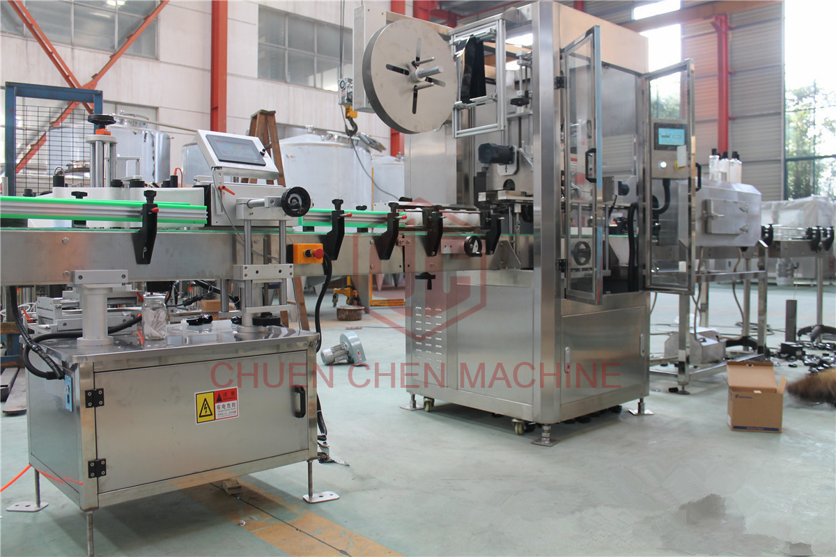 Linear Bottled Water Production Line Soy Sauce Stick Labeling Machine