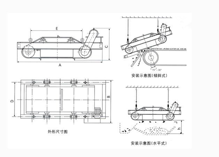 750 KG Permanent Belt Type Suspended Automatic Cleaning Conveyor Belt Iron Remover