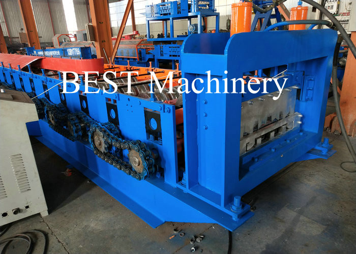 Galvanized Carriage Board Sheet Roll Forming Machine 8.5mx1.4mx1.4m Dimention
