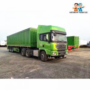 Buy cheap Tri Axles Box Body Quad Axle 50 Tons Tipper Truck Trailers product