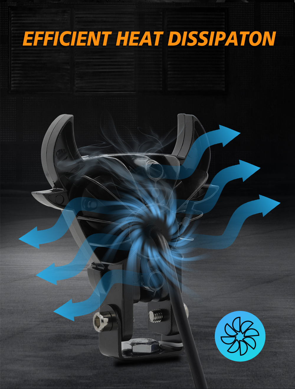 Black Bull Horn Cartoon White Yellow Motorbike Spotlight LED Lamp Accessories