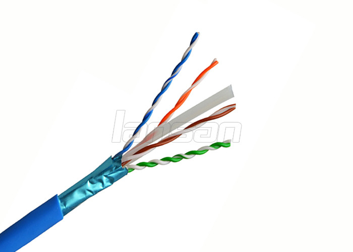 Indoor FTP 0.57mm CCA Cat6 Lan Cable PVC 305m Al Foil For Networking