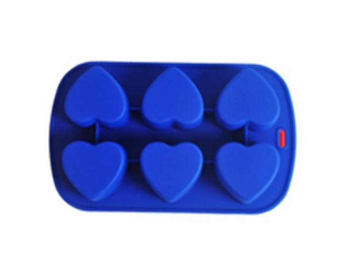 Silicone manufacturer Silicone baking tools 6 cups heart shaped silicone mold SB-009