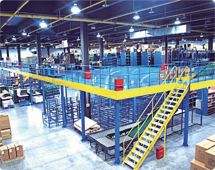 Q235 / Q345 Steel Mezzanine Platform System , Heavy Duty Warehouse Work Platform