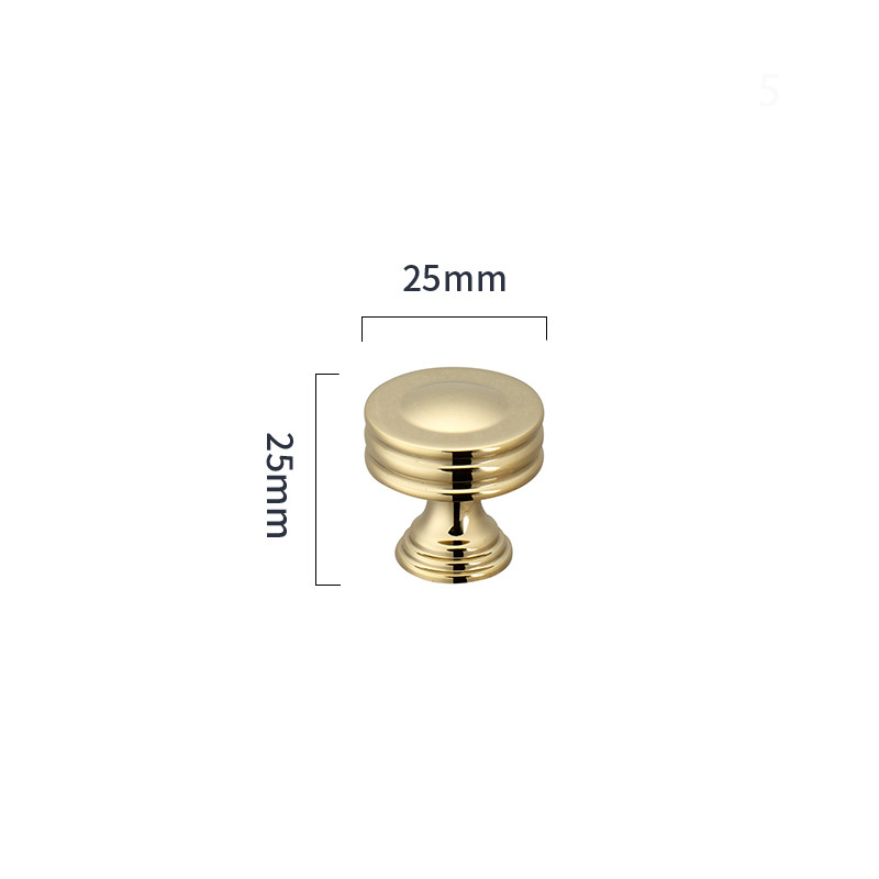 25*25mm Gold Kitchen Hardware Brass Cabinet Pull Handles Cupboard Door Knobs