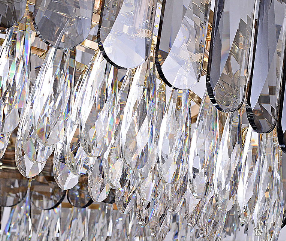 Translucent K9 Crystal Grand Chandelier E14 Hotel Ceiling Light