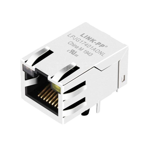 LPJG17401AONL 100/1000 Base-T Tab Up Green&Orange/Yellow Led Single Port