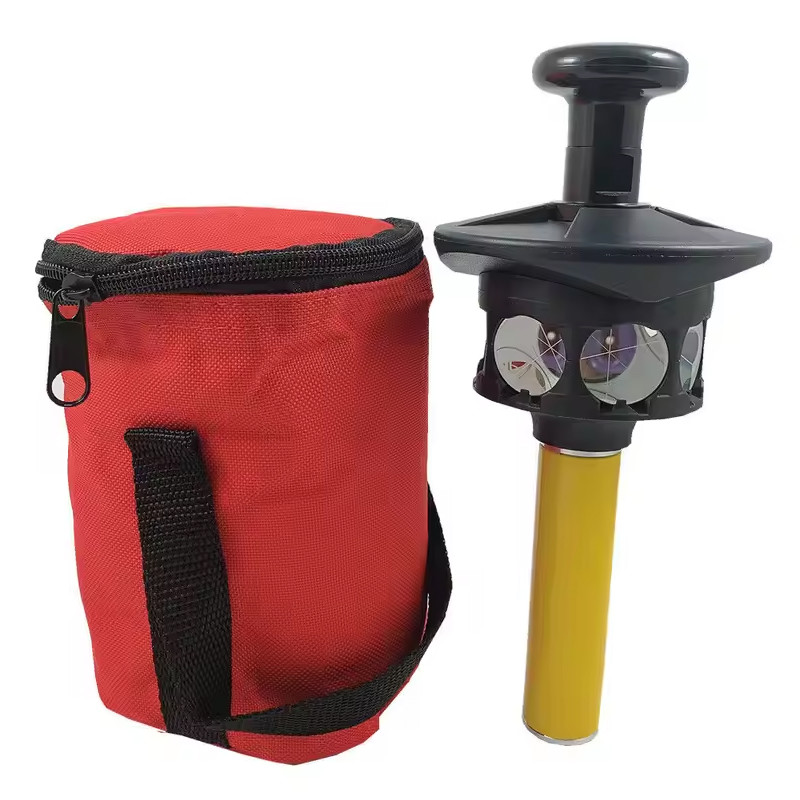 360 Degree Prism Silver Plated For Trimble Total Station 5/8"X11 Female Thread With 10cm Extend Section Pole
