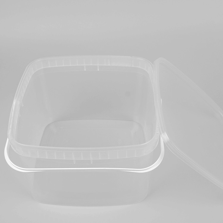 ISO9001 Certification White Square Plastic Buckets 3 Liter
