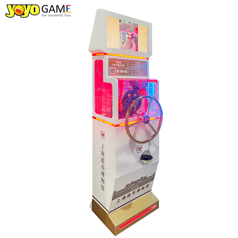 Souvenir Coin Press Machine Coin Operated Souvnier Coin DIY Game Machine For Tourist Attractionswith AD Screen