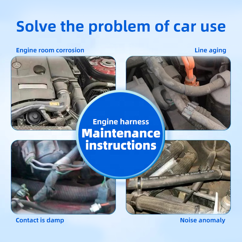 Engine Compartment Line Cleaning and Protection Solution for Automotive Vehicles