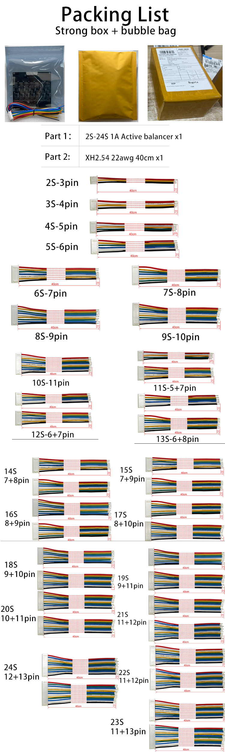 1A 2S - 24S Active Balancer BMS Lithium Lifepo4 Battery Inductive BMS Balance Board