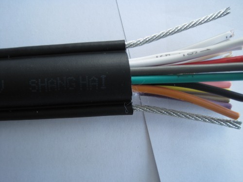 Round Pendant Control Cable with 2 Steels For Crane and Lifter Round Pendant Cable 16C*1.5