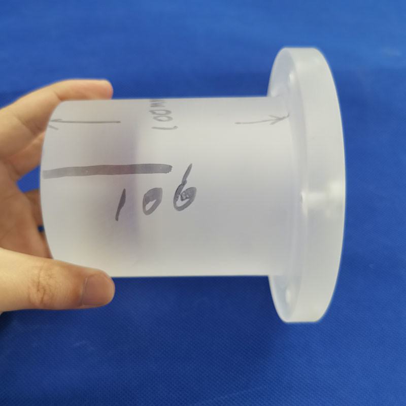 High Quality Polished Quartz Glass Tube Quartz Tube With Flange End
