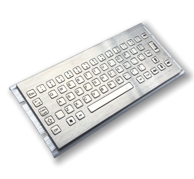 Waterproof IP65 Stainless Steel Keyboard SUS304 Compact design Keyboard MINI sized Rear Panel Mounted -40℃