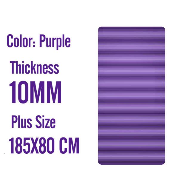 Men Fitness Yoga Mat , Thick Fitness Mat Large Size NBR Non Slip Exercise Mat With Bandages