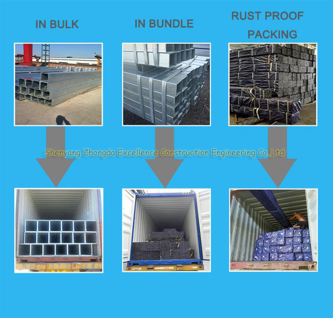 Steel Structure Buildings Hollow Section/ Building Materials Cold Rolled Galvanized Square Tubing