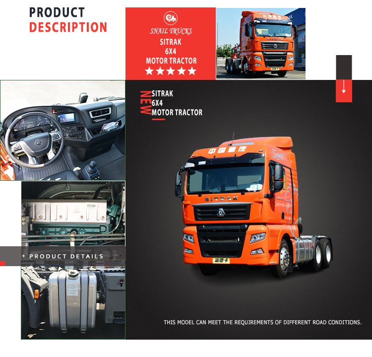 Manual Window National Heavy Duty Truck SITRAK C9H C7h G7 800hp Sitrak Tractor Truck 6X4 4x2 10 AMT Automatic Tractor
