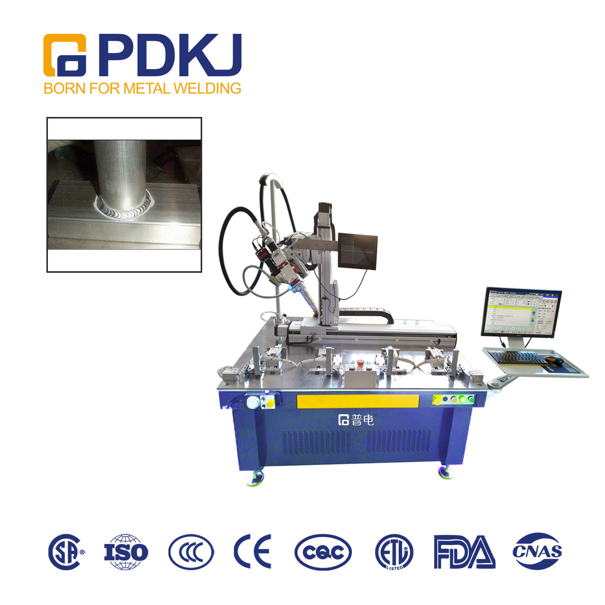 PDKJ Automatic Tube Welding Machine XYZ 1500w Laser Welder 2mm Titanium Alloy