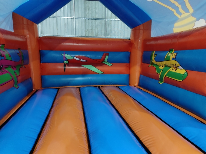 Commercial Grade Inflatable Bounce House Helicopter Plane Cartoon Inflatable Bouncer Jumping Playground For Kids