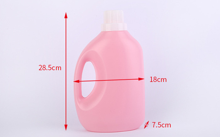 Pink Liquid Laundry Detergent Container HDPE Empty Tide Bottles 5L